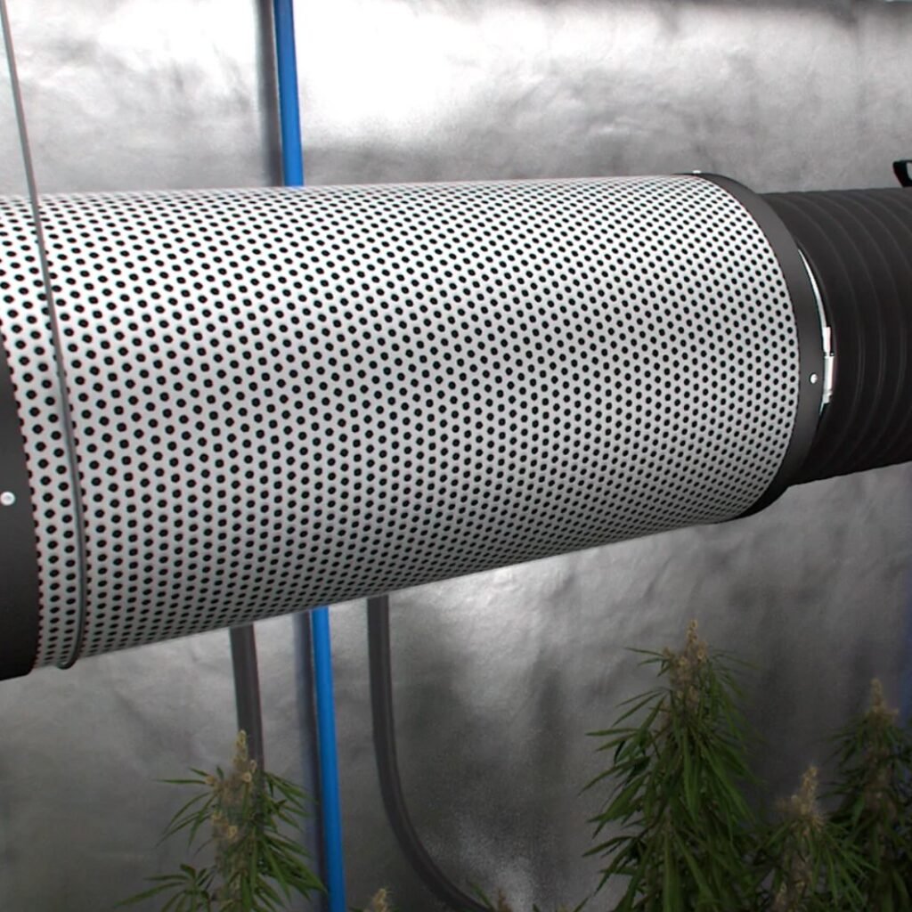 A Flowing Guide to Setting Up Grow Tent Ventilation (Step-by-Step) Art 25/03 2 carbon filter setup in grow tent ventilation system