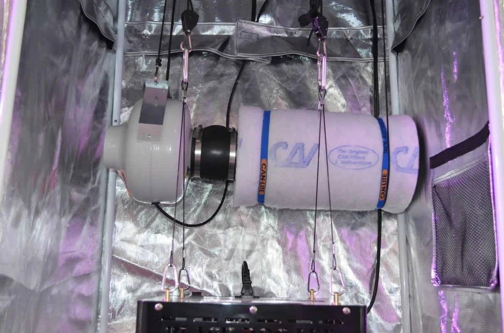 A Flowing Guide to Setting Up Grow Tent Ventilation (Step-by-Step) Art 25/03 3 carbon filter setup in grow tent ventilation system