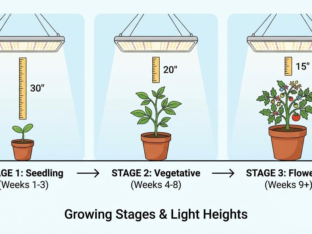 best grow lights for cannabis canopy distance setup
